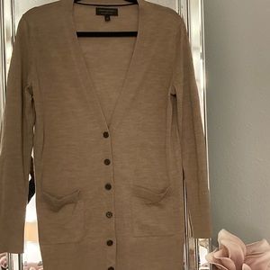 Taupe Button Down Cardigan